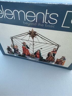 Element Multi-Color Nativity Figurine Set with Gold Star